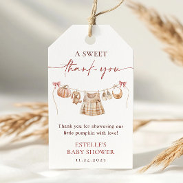 Etiqueta Para Presente Pequeno Pumpkin Cai Rosa Chá de fraldas Favor de M