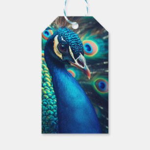 Etiqueta Para Presente Perfil Peacock