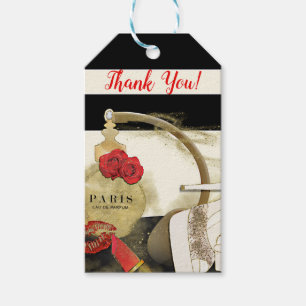Etiqueta Para Presente Perfume Paris Parfum Rosas Saltos Altos & Lábios