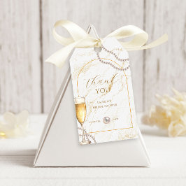 Etiqueta Para Presente Pérolas de luxo elegantes e Chá de panela Prosecco