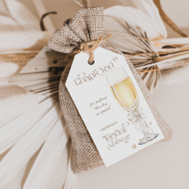 Etiqueta Para Presente Pérolas & Prosecco Festa de Noivado Obrigada