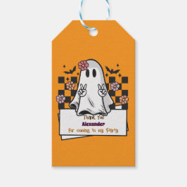 Etiqueta Para Presente Personalidade Bonita Obrigado Fantasma de Hallowee