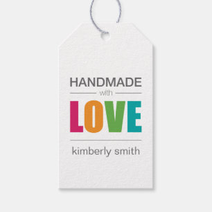 Etiqueta Para Presente Personalizado à mão com amor