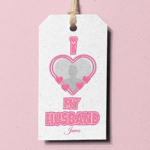 Etiqueta Para Presente Personalizado Eu Amo Meu Marido – Adicionar Foto e