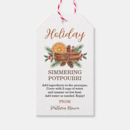 Etiqueta Para Presente Personalizado Potpourri de Fermentação de Férias