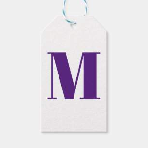 Etiqueta Para Presente Personalizar o monograma de branco violeta roxo in