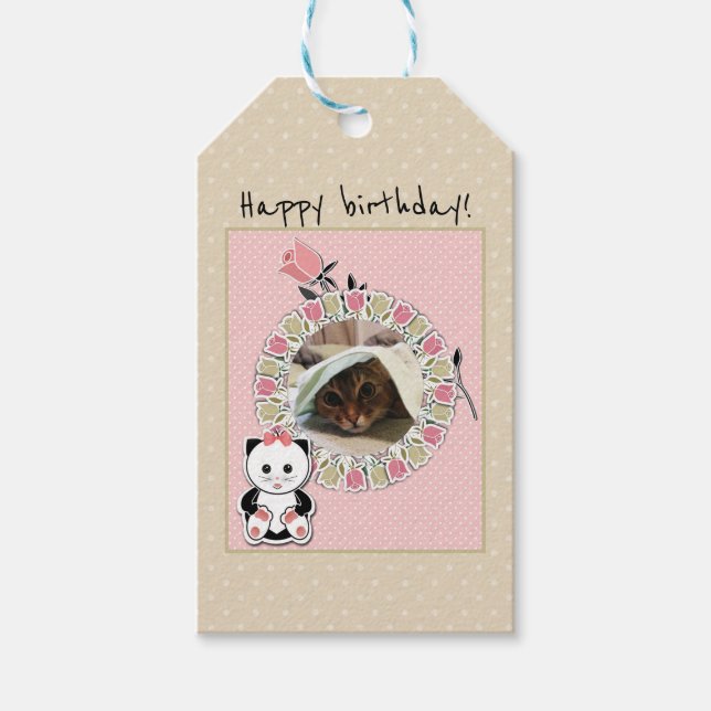 Etiqueta Para Presente Personalizar, pessoal, foto (Frente)