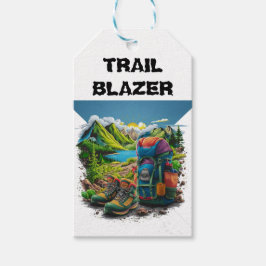 Etiqueta Para Presente Personalizar Tema de Backpacking de Campanha de Te