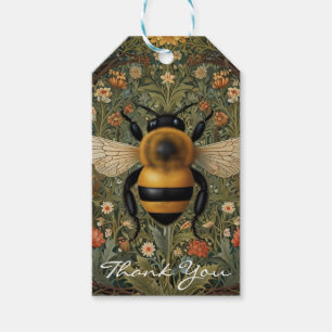 Etiqueta Para Presente Personalizar vintage bumblebee botânico floral