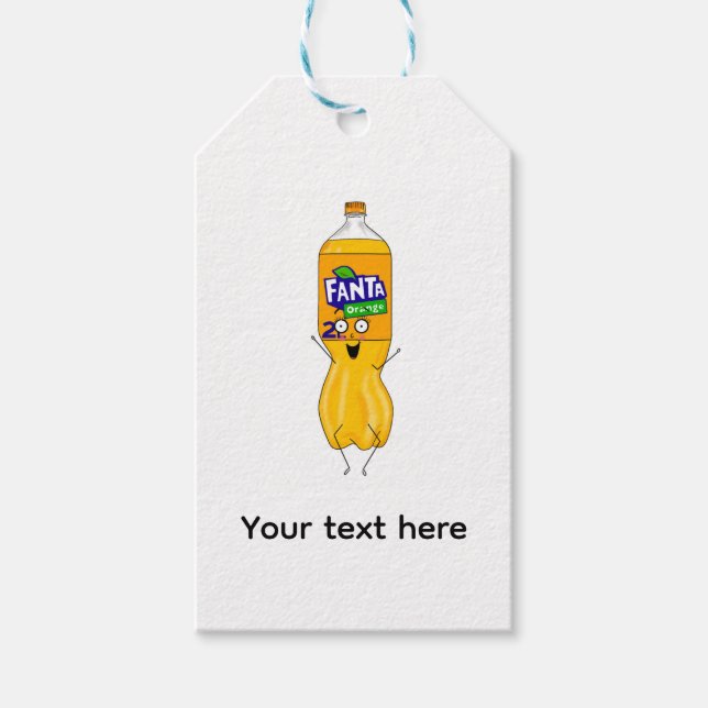 Etiqueta Para Presente Personalize fantástico, refrigerante laranja (Frente)