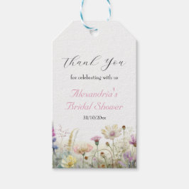 Etiqueta Para Presente Personalize Flores Silvestres no Chá de Noiva Obri