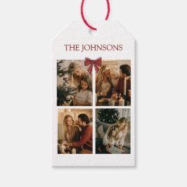 Etiqueta Para Presente Personalized Family Christmas Photos Gift Tag