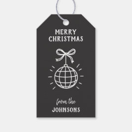 Etiqueta Para Presente Personalized Family Name Merry Christmas