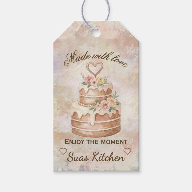 Etiqueta Para Presente Personalized Handmade- Love custom kitchen lable (Frente)