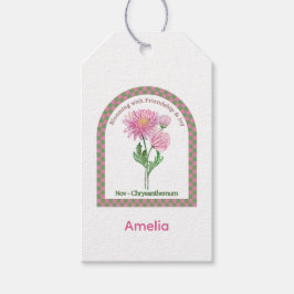 Etiqueta Para Presente Personalized November Birth Month Flower