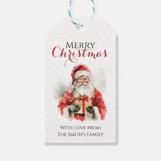 Etiqueta Para Presente Personalized Santa Gift Tag – Custom Christmas Lab