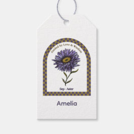 Etiqueta Para Presente Personalized September Birth Month Flower