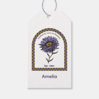 Etiqueta Para Presente Personalized September Birth Month Flower