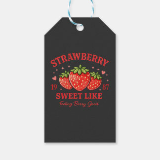 Etiqueta Para Presente Personalized Strawberry Sweet Custom Birth Year
