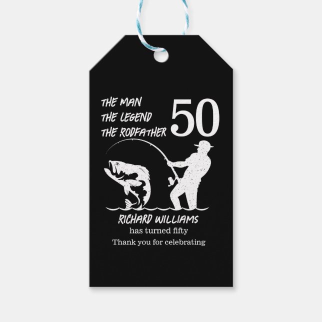 Etiqueta Para Presente Pesca da lenda Roddad 50º Aniversário (Frente)