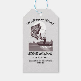 Etiqueta Para Presente Pesca De Reforma No Lago Pescador Vintage