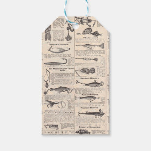 Etiqueta Para Presente Pescarias Vintage: Pescador antigo dos anos 1900
