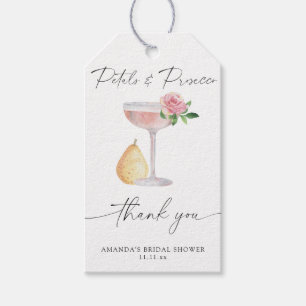 Etiqueta Para Presente Pétalas & Prosecco - obrigada chá de noiva