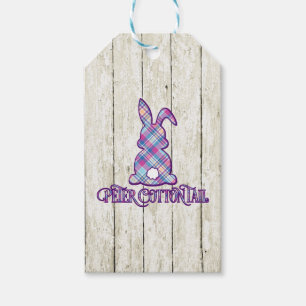 Etiqueta Para Presente Peter Cottontail Xadrez roxa Coelhinho