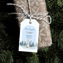 Etiqueta Para Presente Peter Rabbit Winter Arch Chá de fraldas Obrigado