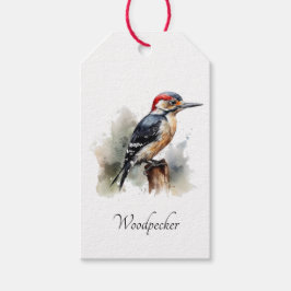 Etiqueta Para Presente Pica-pau Woodland Aquarela, personalizado