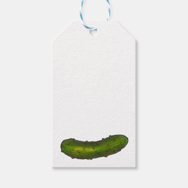 Etiqueta Para Presente Pickle Verde Kosher Deli Pickles Foodie (Frente)