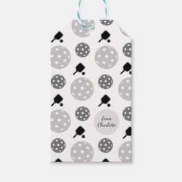 Etiqueta Para Presente Pickleball Paddle Racket Ball Monograma Kids