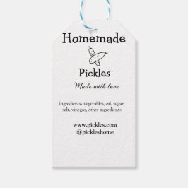 Etiqueta Para Presente Picles feitos em casa com amor adicionar texto sit