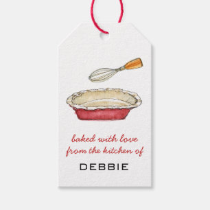 Etiqueta Para Presente Pie dish e wisk ilustration baking tags