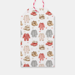 Etiqueta Para Presente Pijamas Aconchegantes Boho Padrão Baby Shower