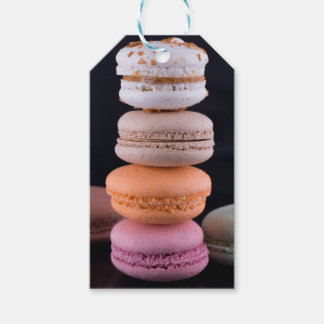 Etiqueta Para Presente Pilha colorida de Macarons Franceses