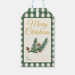 Etiqueta Para Presente Pine Needle Lane Natal - Verde Pinho Profundo