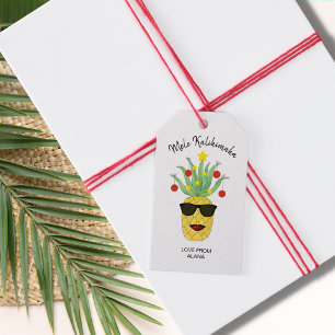 Etiqueta Para Presente Pineapple Mele Kalikimaka Clássico