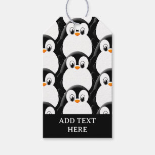 Etiqueta Para Presente Pinguim Gelado Gelado Em Todos Os Padrões Do Impre