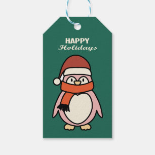 Etiqueta Para Presente pinguim pinguim pinguim rosa fofo festejando feria