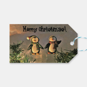 Etiqueta Para Presente Pinguins de Natal