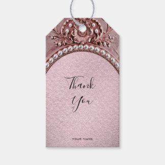 Etiqueta Para Presente Pink Flower Gift Tag