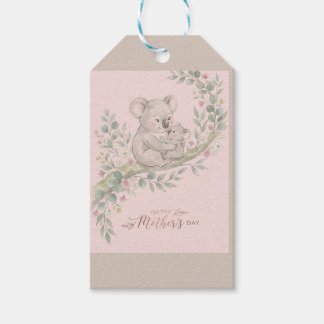 Etiqueta Para Presente Pink, Gentle Koala Mom and Joey