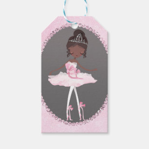 Etiqueta Para Presente Pink & Grey Couture Festa de Aniversário Dark Ball