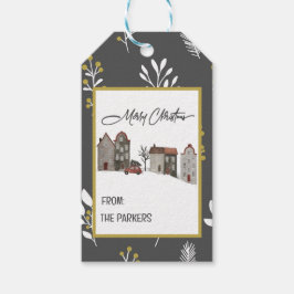 Etiqueta Para Presente Pink_Grey Holiday Gift Tags