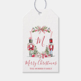 Etiqueta Para Presente Pink Nutcracker Monogram Crest Gift Tag