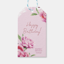 Etiqueta Para Presente Pink Peony