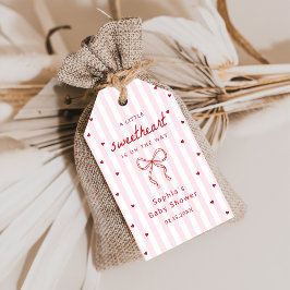 Etiqueta Para Presente Pink Red Little Sweetheart Baby Shower Gift Tags