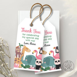 Etiqueta Para Presente Pink Wild Animal 