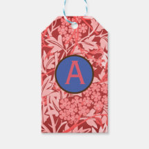 PINK WILLIAM MORRIS GIFT TAGS PERSONALIZADAS